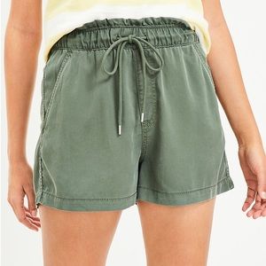 Loft Lyocell Green Thyme Emory Shorts Size Medium